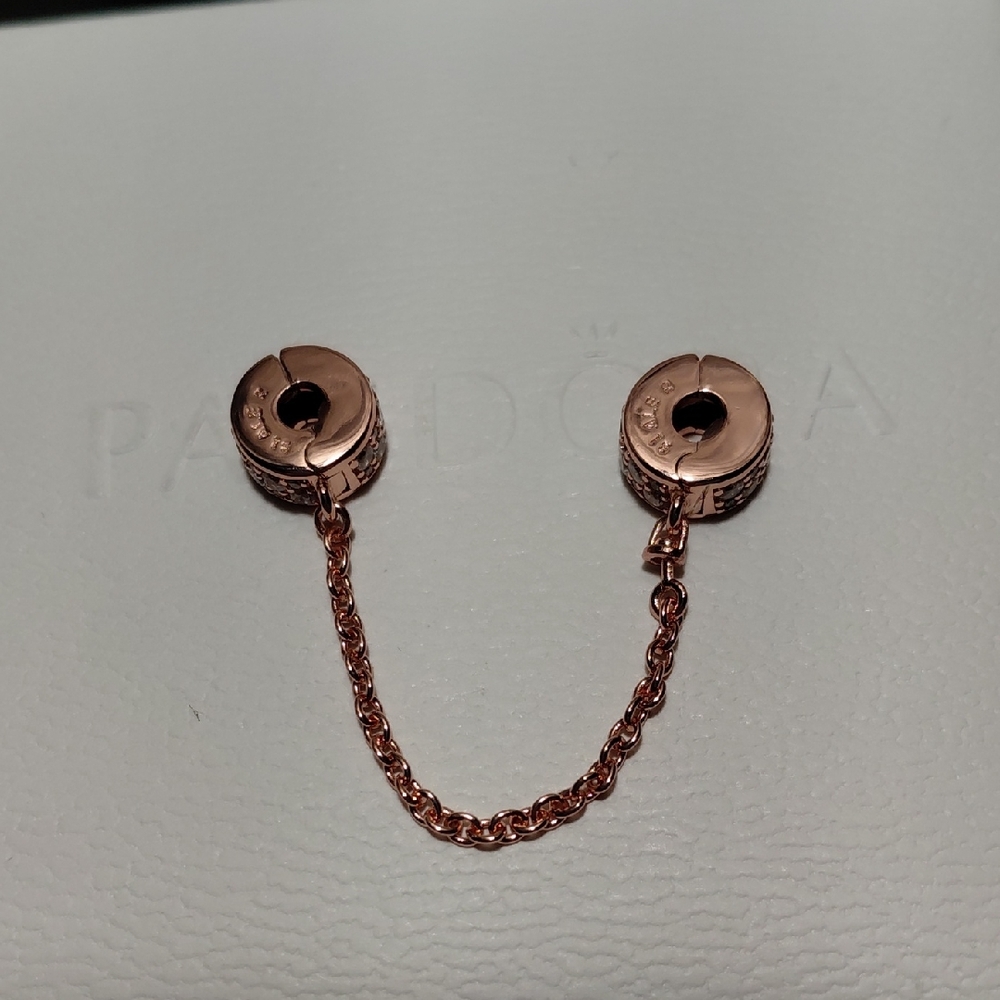 PANDORA Rose Gold Security Chain